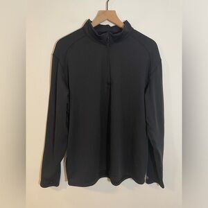 Guide Series Black 1/4 Zip Mens Size XXL Ling Sleeve Light Fleece Shirt Layer